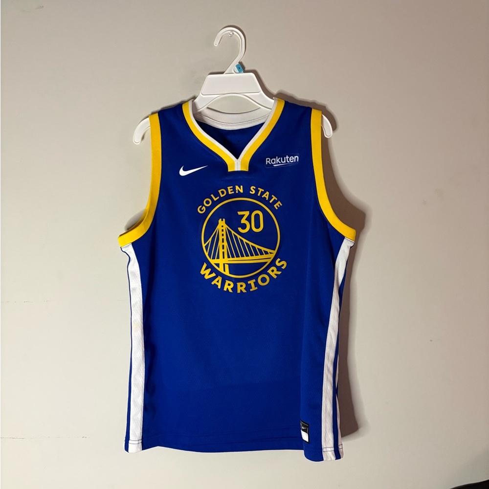 Nike Blue & Yellow Golden State Warriors #30 Jersey